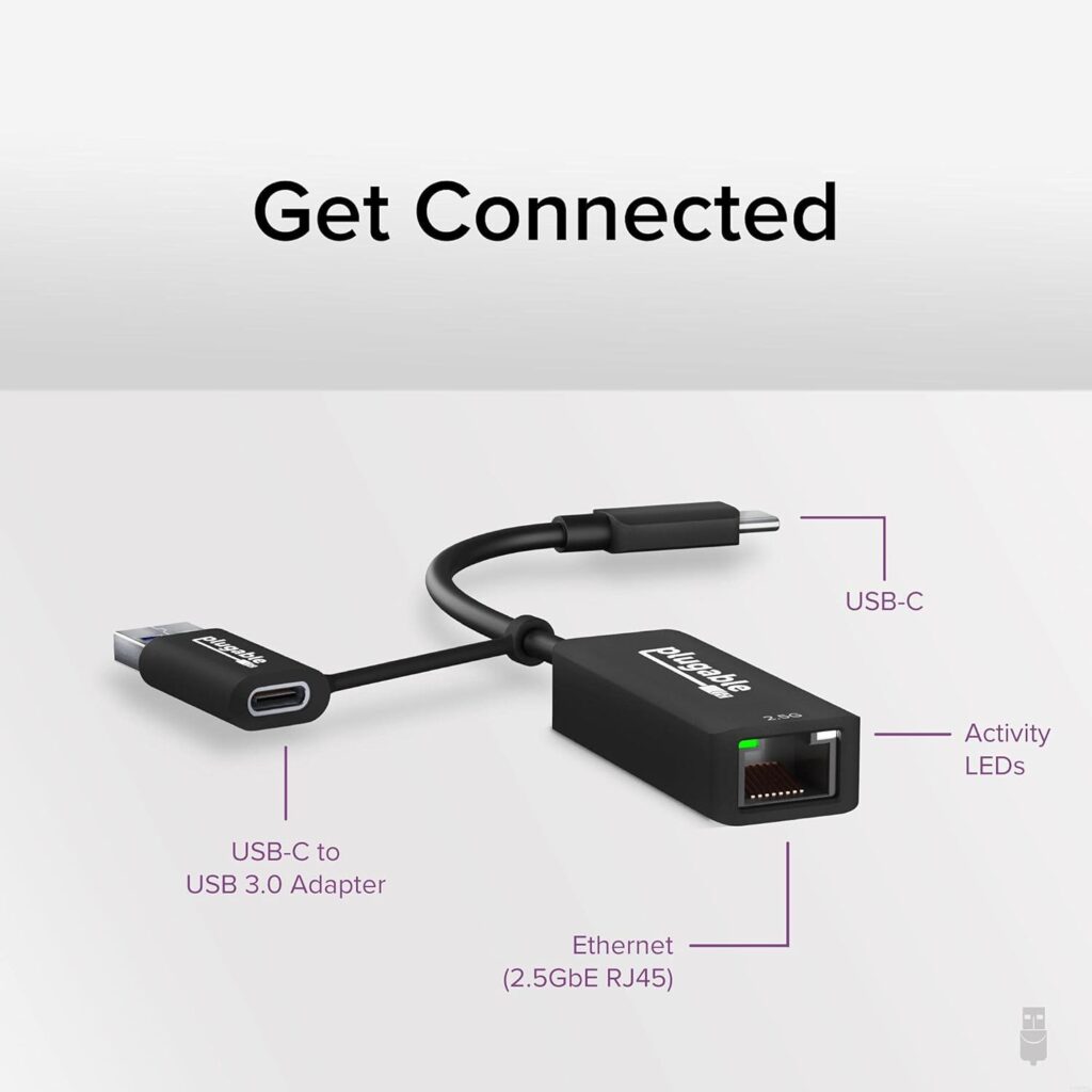 2.5G USB-C And USB To Ethernet Adapter
