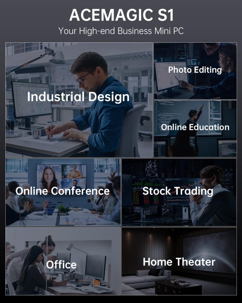 ACEMAGIC S1 Mini PC with DIY LCD Screen, Intel Alder Lake N95 (up to 3.4GHz), 16GB DDR4 512GB M.2 SSD Mini Tower PC, WiFi 5/BT 4.2/4K UHD/Dual LAN ACEMAGIC S1 Mini PC with DIY LCD Screen, Intel Alder Lake N95 (up to 3.4GHz), 16GB DDR4 512GB M.2 SSD Mini Tower PC, WiFi 5/BT 4.2/4K UHD/Dual LAN