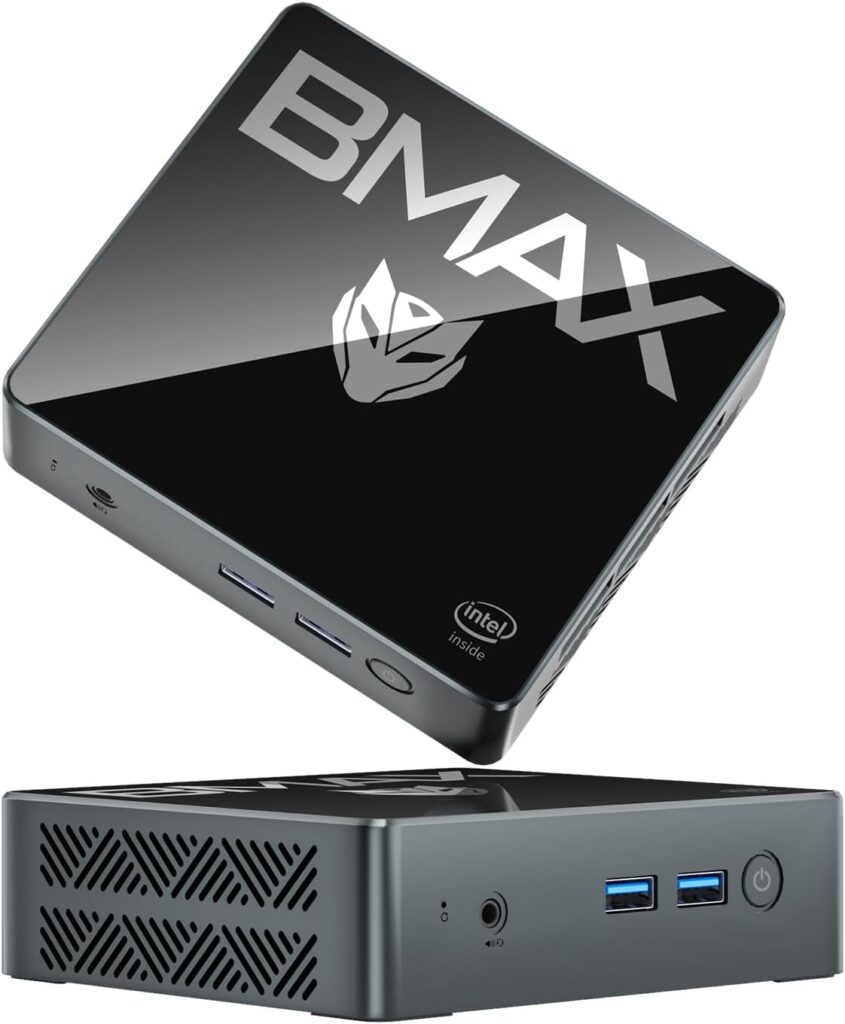 Bmax B1 Pro Mini PC 8GB LPDDR4 /128GB eMMC Intel Gemini Lake N4000 (Up to 2.6 GHz) Support 512GB/2TB M.2 SSD Expansion, 2.4G/5G Dual WiFi BT4.2 4K Dual Display Micro Computer Bmax B1 Pro Mini PC 8GB LPDDR4 /128GB eMMC Intel Gemini Lake N4000 (Up to 2.6 GHz) Support 512GB/2TB M.2 SSD Expansion, 2.4G/5G Dual WiFi BT4.2 4K Dual Display Micro Computer
