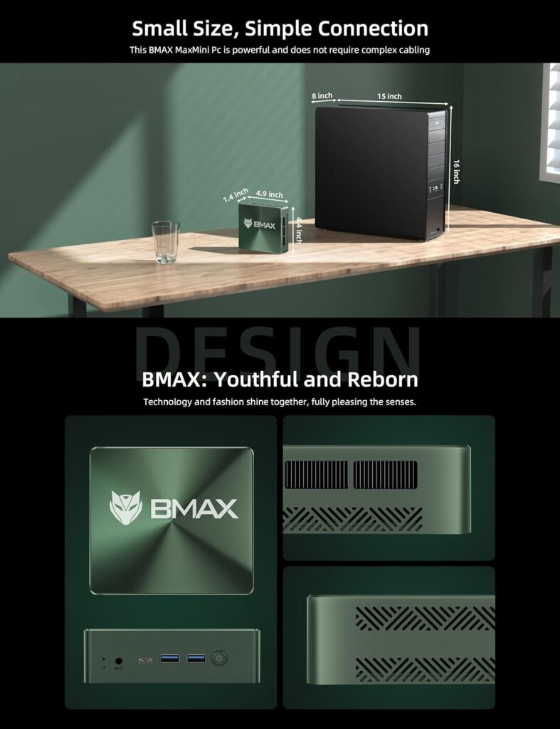 Bmax Mini PC B6 Pro Intel i5-1030NG7 (up to 3.5Ghz 4C/8T), 16GB LPDDR4 2133MHz 512GB NVME SSD Mini Desktop Computers, HDMIx2/Full Features Type-Cx1 Support 4K Triple Display Output WiFi5, BT4.2 Bmax Mini PC B6 Pro Intel i5-1030NG7 (up to 3.5Ghz 4C/8T), 16GB LPDDR4 2133MHz 512GB NVME SSD Mini Desktop Computers, HDMIx2/Full Features Type-Cx1 Support 4K Triple Display Output WiFi5, BT4.2