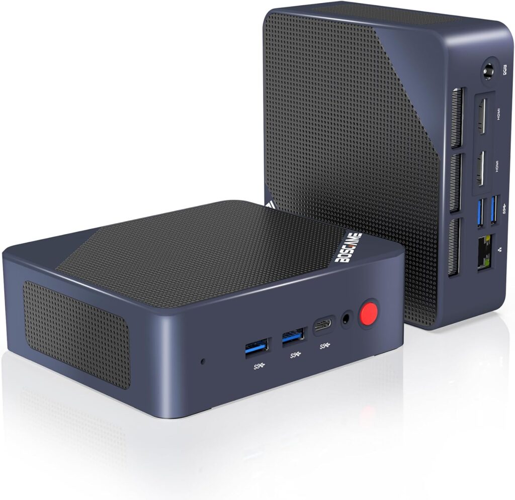 BOSGAME Mini PC B95 Intel 12th Processor N95 16GB DDR4 RAM 512GB m.2 SSD w/Win 11 OS Mini Desktop Computers, 4K UHD, Triple Display, 2xHDMI, 1xRJ45 LAN, 4xUSB3.2 Ports,WiFi5,BT4.2 BOSGAME Mini PC B95 Intel 12th Processor N95 16GB DDR4 RAM 512GB m.2 SSD w/Win 11 OS Mini Desktop Computers, 4K UHD, Triple Display, 2xHDMI, 1xRJ45 LAN, 4xUSB3.2 Ports,WiFi5,BT4.2