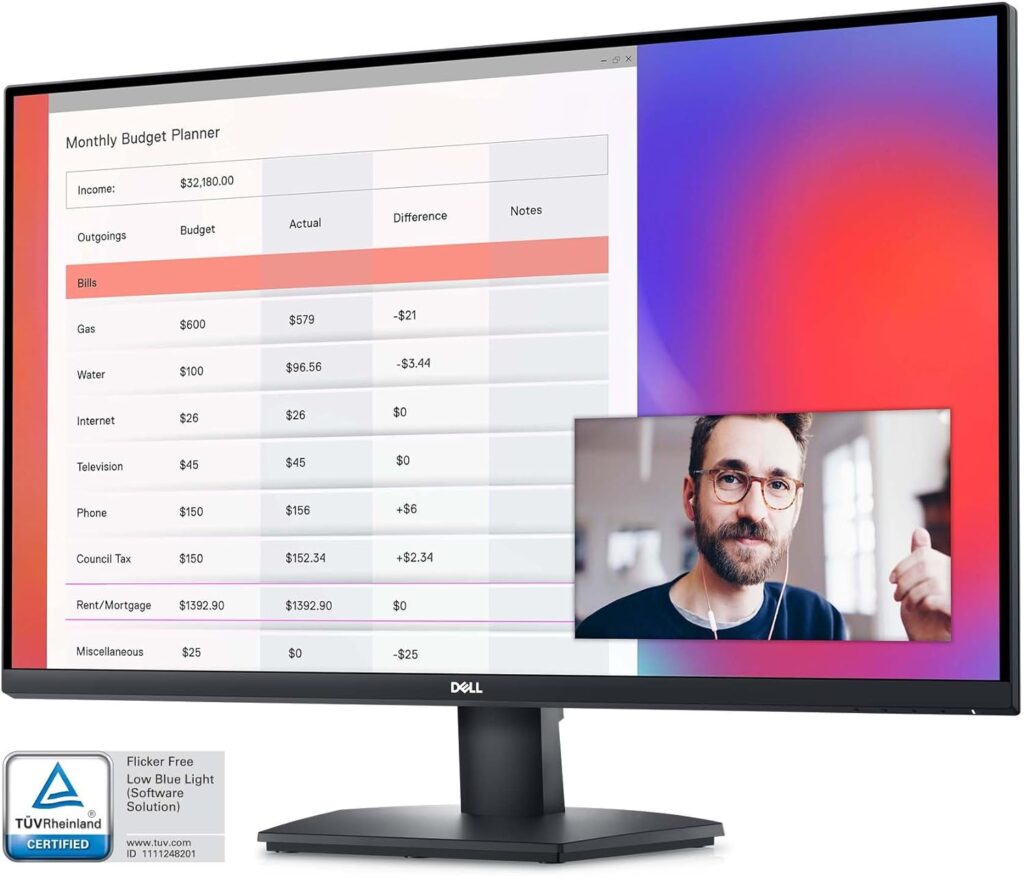 Dell 32 Inch 4K Monitor, UHD (3840 x 2160), 60Hz, Dual HDMI 2.0, DisplayPort 1.2, 4ms Gray-to-Gray in Extreme Mode, 1.07 Billion Colors, SE3223Q - Black