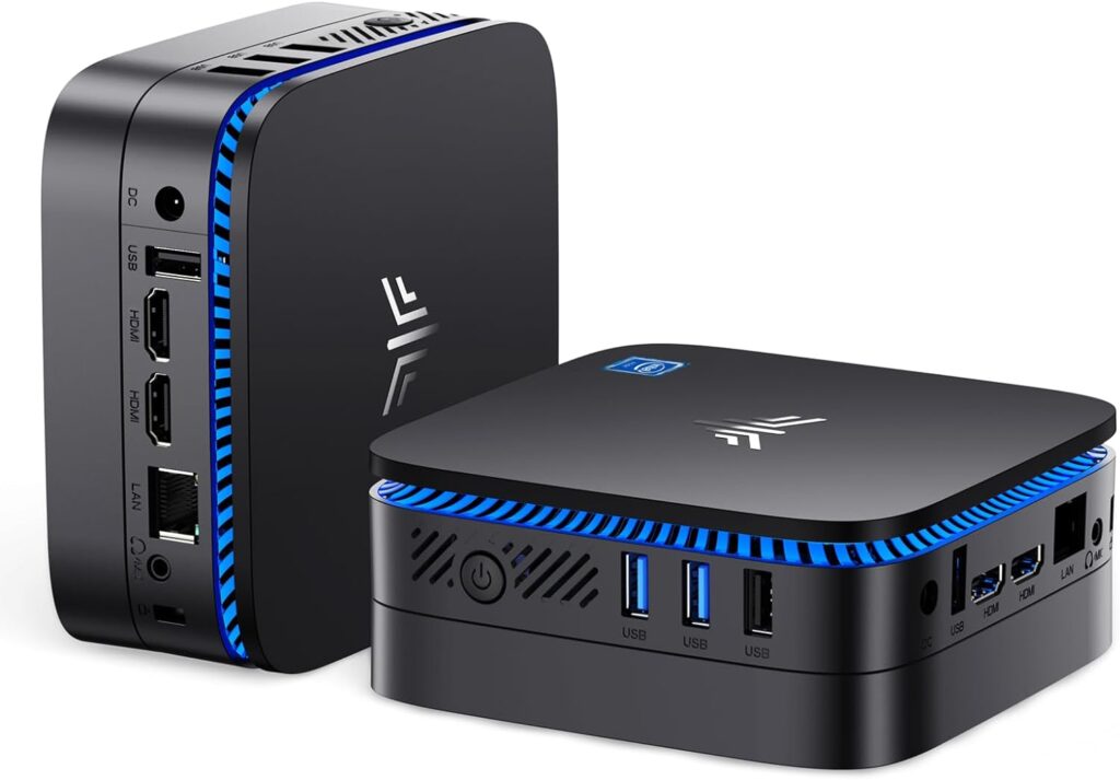 KAMRUI AK1 Plus Mini PC, Intel 12th Gen N95(up to 3.4GHz) Mini Desktop Computers, 16GB DDR4 RAM 512GB M.2 SSD Micro Computer Tower Support 4K UHD, Dual Wi-Fi, BT 4.2 for Business Home Office