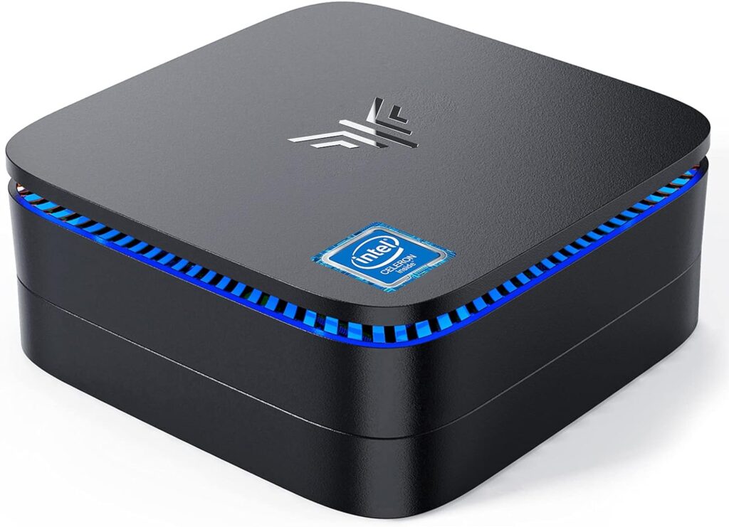 KAMRUI Mini PC, AK1 PRO 12GB RAM 256GB SSD Mini Desktop Computer Intel Celeron N5105 Processor,Quad Core Micro Computer 4K, Support 2.5-inch SSD, 2.4G/ 5.0G WiFi, Gigabit Ethernet, HTPC