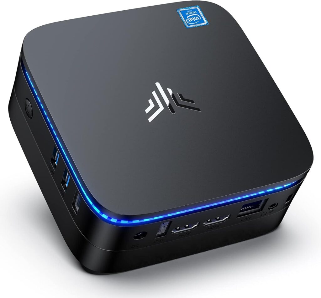 KAMRUI Mini PC, AK1 PRO 12GB RAM 256GB SSD Mini Desktop Computer Intel Celeron N5105 Processor,Quad Core Micro Computer 4K, Support 2.5-inch SSD, 2.4G/ 5.0G WiFi, Gigabit Ethernet, HTPC
