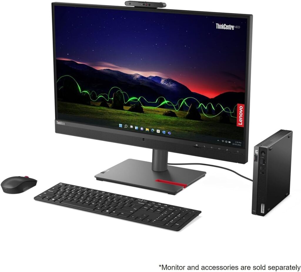Lenovo ThinkCentre 50q Gen 4 Business Mini Desktop, 13th Gen Intel Core i5-13420H, 32GB RAM, 1TB PCIe SSD, Display Port, RJ-45, HDMI, Wi-Fi 6, Windows 11 Pro, Black