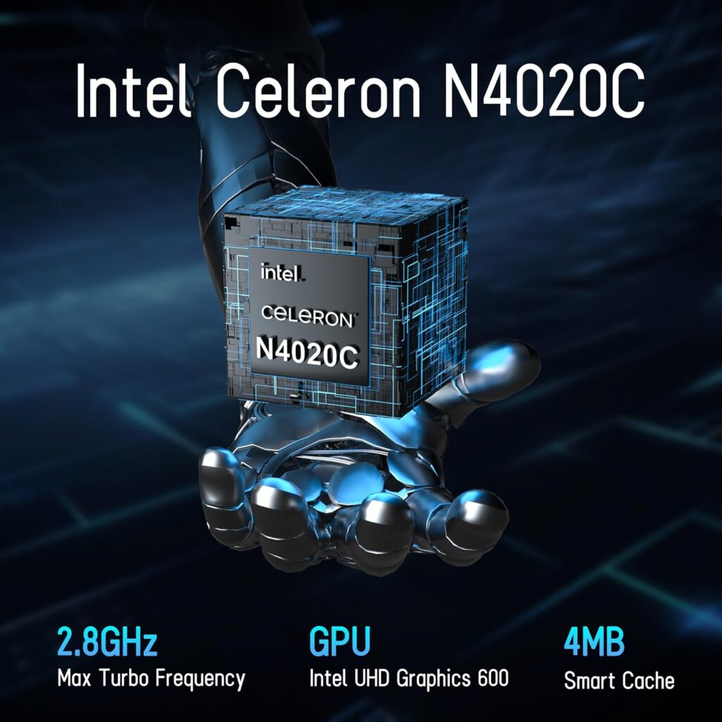 LETSUNG Mini PC Mini Air11 SE, Intel Celeron N4020C NUC 11 Mini Computers with Fan Cooling(up to 2.8GHz), 6GB LPDDR4128G SSD Desktop Windows 11 Pro Support 4K UHD/Dual WiFi/BT4.2/Gigabit Ethernet