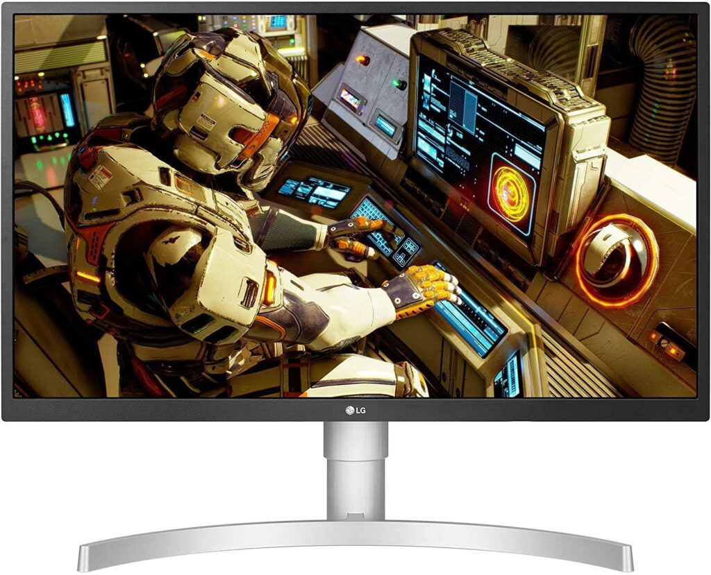 LG 27UL550-W 27 Inch 4K UltraFine IPS LED HDR Monitor with Radeon Freesync Technology and HDR 10, Silver