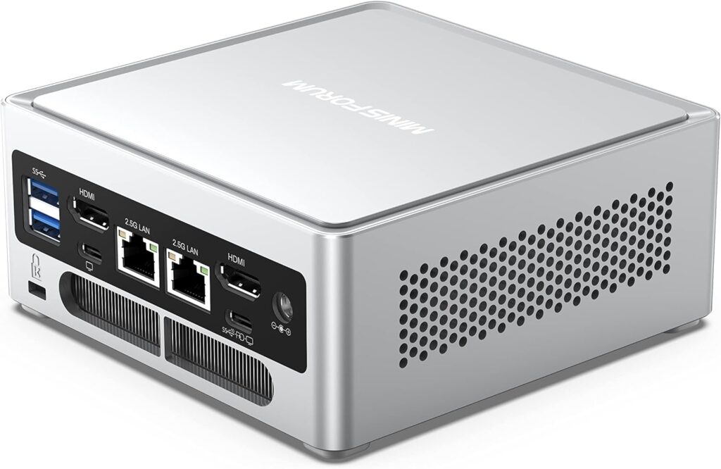 MINISFORUM Venus Series UN1265 Mini PC, 12TH Gen Core i7-12650H Small Computer, 32G DDR4+512G PCIe4.0 SSD, HDMI+DP+USB-C Triple 4K@60Hz Outputs, 2.5G RJ45 Port, WiFi6E, BT5.2, 4x USB Small Form Factor