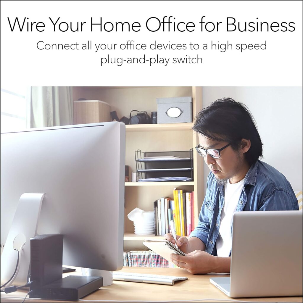 NETGEAR 5-Port Gigabit Ethernet Unmanaged Switch (GS305) - Home Network Hub, Office Ethernet Splitter, Plug-and-Play, Silent Operation, Desktop or Wall Mount NETGEAR 5-Port Gigabit Ethernet Unmanaged Switch (GS305) - Home Network Hub, Office Ethernet Splitter, Plug-and-Play, Silent Operation, Desktop or Wall Mount