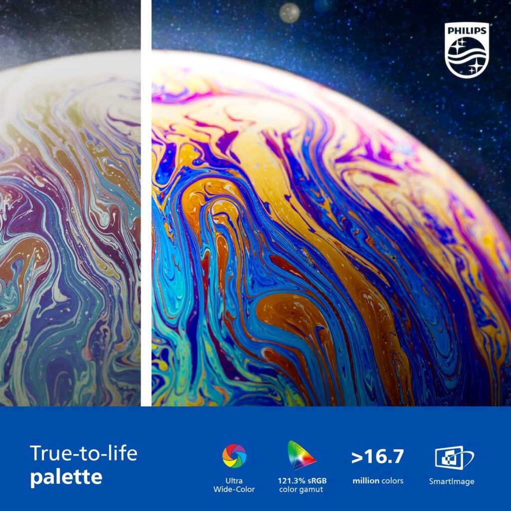 PHILIPS 328E1CA 32 Curved Monitor, 4K UHD, 120% SRGB, Adaptive-Sync, Speakers, VESA, 4Yr Advance Replacement Warranty