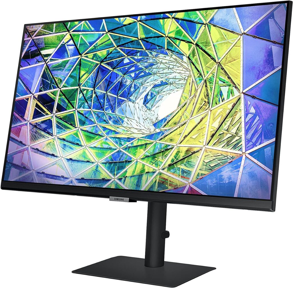 SAMSUNG S80A Computer Monitor, 27 Inch 4K , Vertical , USB C , HDR10 (1 Billion Colors), Built-in Speakers (LS27A800UNNXZA),Black