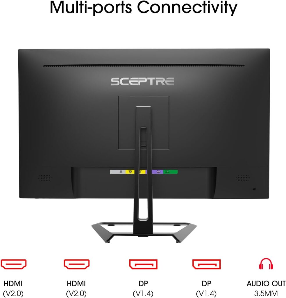 Sceptre 4K IPS 27 3840 x 2160 UHD Monitor up to 70Hz DisplayPort HDMI 99% sRGB Build-in Speakers, Black 2021 (U275W-UPT)