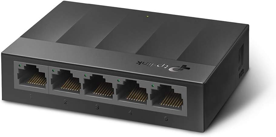 TP-Link Litewave 5 Port Gigabit Ethernet Switch | Desktop Ethernet Splitter | Plastic Case | Unshielded Network Switch | Plug  Play | Fanless Quiet | Unmanaged (LS1005G)