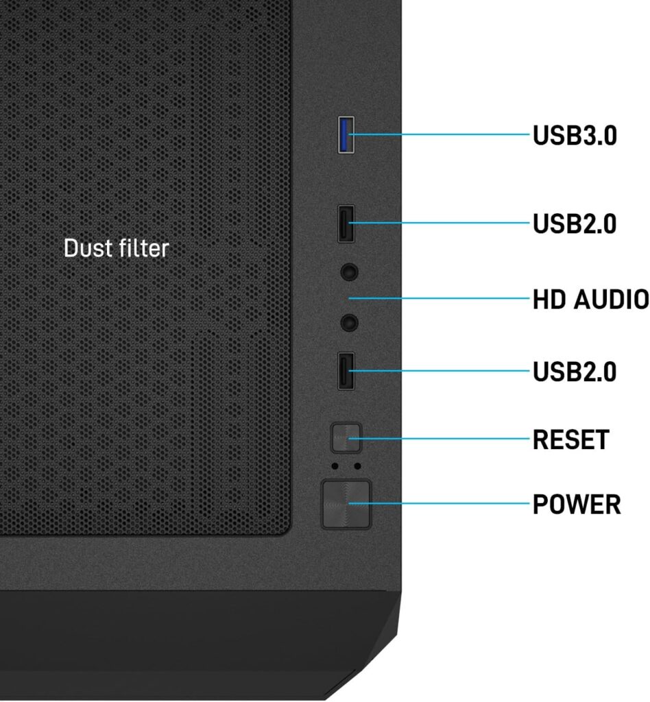DARKROCK Classico Storage Master Case ATX Computer Case Mid Tower with 4x120mm Fans, USB 3.0 Ready 10 x3.5 HDD+3 x2.5 SDD 360mm Supported on Top Front Radiator GPU Vertically Mounting Black